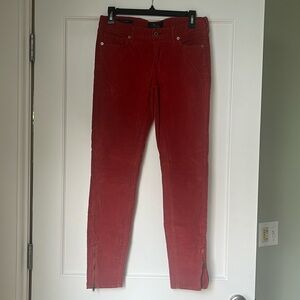 Lucky Brand women’s size 2/26” burnt orange Lolita cords with ankle zippers